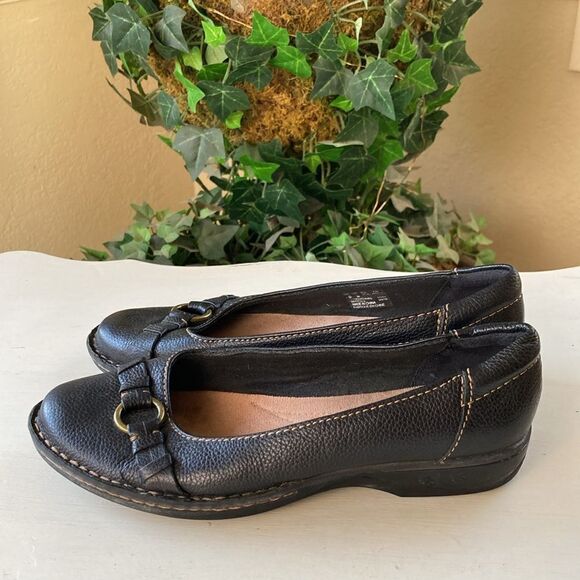 Clarks Pegg Alba Slip-On Black Comfort Ballet Flats Women’s Size 7 M - Picture 3 of 12